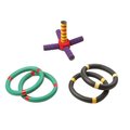 Champion Sports Champion Sports RTSET Foam Ring Toss Set; Multicolor - Set of 2 RTSET